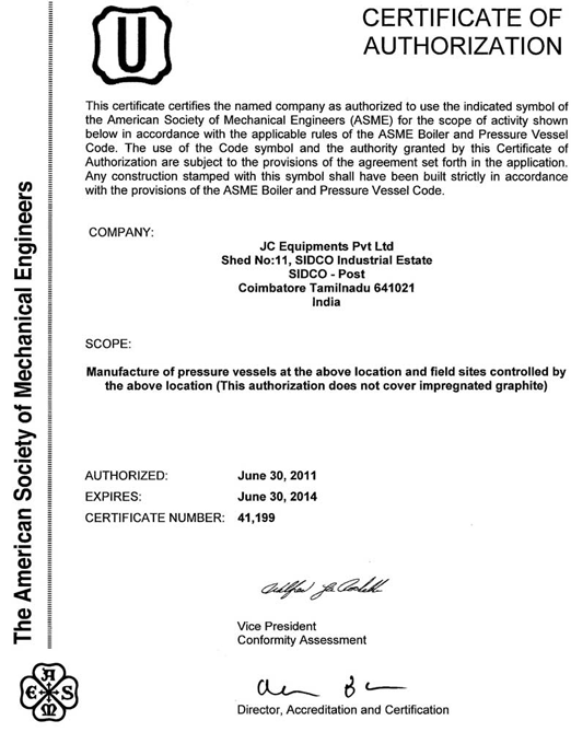 HeadExchanger-U-certification